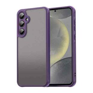 For Samsung Galaxy S24 5G Fan Dun Series TPU Hybrid PC Frosted Phone Case(Purple)
