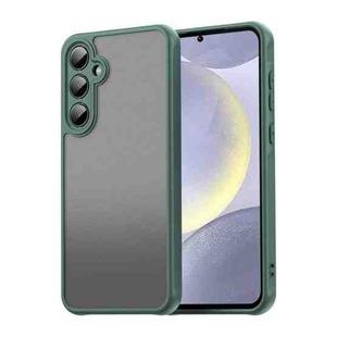 For Samsung Galaxy S24+ 5G Fan Dun Series TPU Hybrid PC Frosted Phone Case(Green)