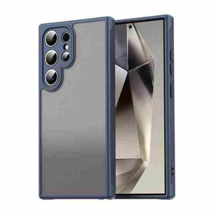 For Samsung Galaxy S24 Ultra 5G Fan Dun Series TPU Hybrid PC Frosted Phone Case(Blue)