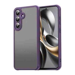 For Samsung Galaxy S25 FE 5G Fan Dun Series TPU Hybrid PC Frosted Phone Case(Purple)