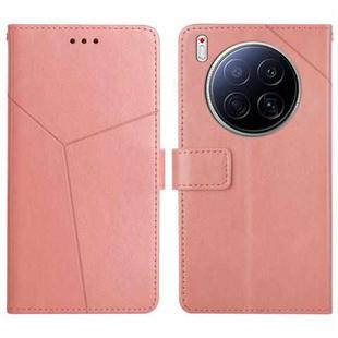 For Tecno Camon 40 Premier Y-shaped Pattern Flip Leather Phone Case(Pink)