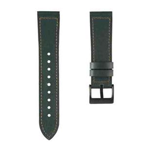 For Samsung Galaxy Watch 3 45mm TPU + Leather Watch Band(Green)