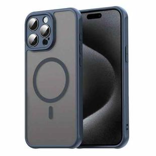 For iPhone 15 Pro Max Fan Dun Series TPU Hybrid PC Frosted Magsafe Phone Case(Blue)