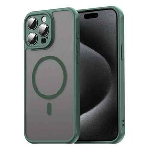 For iPhone 15 Pro Fan Dun Series TPU Hybrid PC Frosted Magsafe Phone Case(Green)