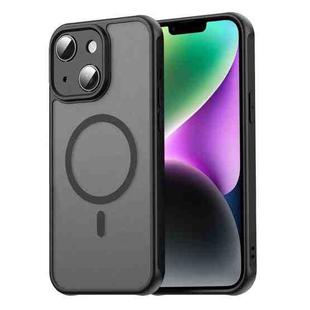 For iPhone 14 Fan Dun Series TPU Hybrid PC Frosted Magsafe Phone Case(Black)