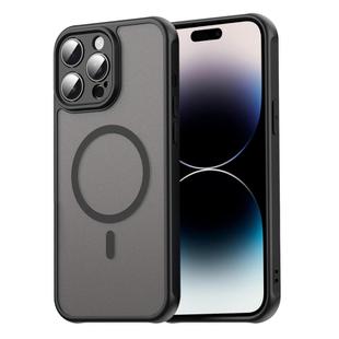 For iPhone 14 Pro Fan Dun Series TPU Hybrid PC Frosted Magsafe Phone Case(Black)