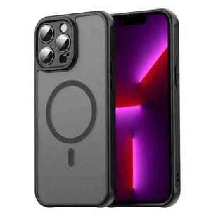 For iPhone 13 Pro Fan Dun Series TPU Hybrid PC Frosted Magsafe Phone Case(Black)