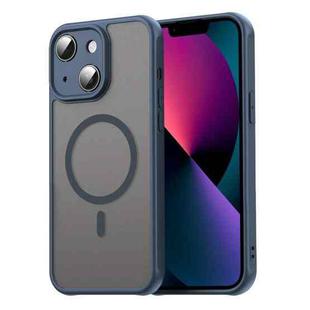 For iPhone 13 Fan Dun Series TPU Hybrid PC Frosted Magsafe Phone Case(Blue)