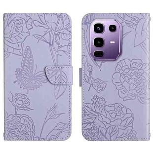 For Infinix Note 50x 5G Skin Feel Butterfly Embossed Flip Leather Phone Case(Purple)