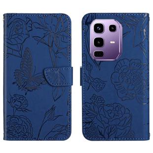 For Infinix Note 50 Pro+ 5G Skin Feel Butterfly Embossed Flip Leather Phone Case(Blue)