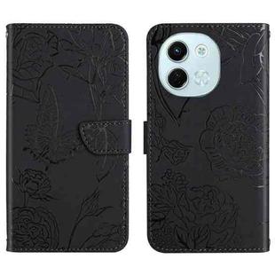 For Tecno Spark 30 5G Skin Feel Butterfly Embossed Flip Leather Phone Case(Black)