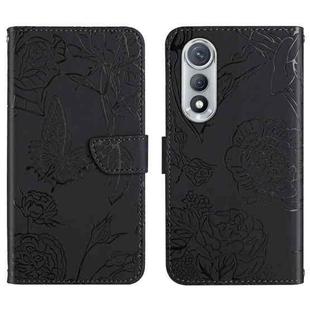 For Tecno Pova Curve 5G Skin Feel Butterfly Embossed Flip Leather Phone Case(Black)