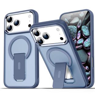 For iPhone 17 Pro Max Acrylic Hybrid TPU MagSafe Holder Phone Case(Dark Blue)