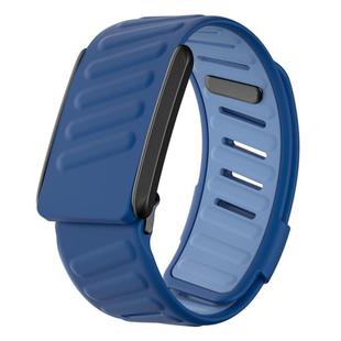 For WHOOP 4.0 Silicone Sports Watch Band(Dark Blue+Light Blue)
