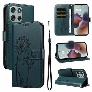 For Motorola Moto G56 5G Dandelion Embossed Pattern Flip Leather Phone Case(Blue)