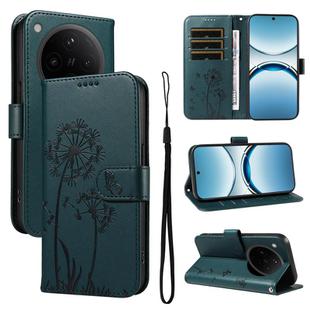 For OPPO Find X8 5G Global Dandelion Embossed Pattern Flip Leather Phone Case(Blue)