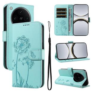 For OPPO Find X8 Pro 5G Global Dandelion Embossed Pattern Flip Leather Phone Case(Green)