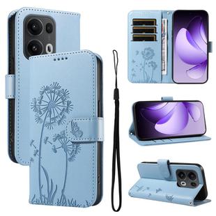 For OPPO Reno13 Pro Global Dandelion Embossed Pattern Flip Leather Phone Case(Sky Blue)