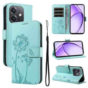 For OPPO A5X 5G Global Dandelion Embossed Pattern Flip Leather Phone Case(Green)