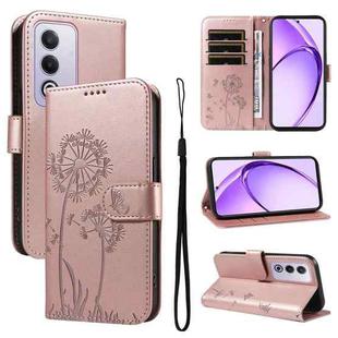 For OPPO K12X 5G Global Dandelion Embossed Pattern Flip Leather Phone Case(Rose Gold)