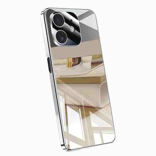 For iPhone 12 Electroplating Ice Crystal Airbag Full Coverage Shockproof Phone Case(Silver)