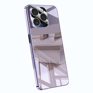 For iPhone 13 Pro Electroplating Ice Crystal Airbag Full Coverage Shockproof Phone Case(Purple)