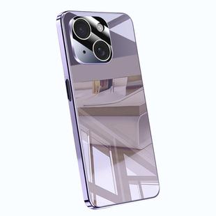 For iPhone 14 Plus Electroplating Ice Crystal Airbag Full Coverage Shockproof Phone Case(Purple)