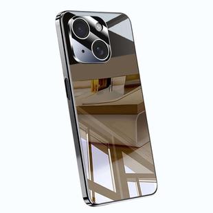 For iPhone 15 Electroplating Ice Crystal Airbag Full Coverage Shockproof Phone Case(Black)