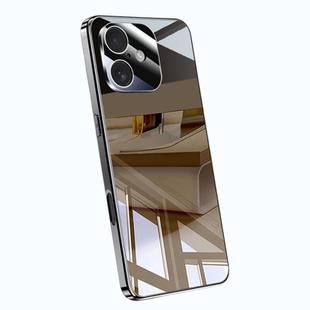 For iPhone 16 Electroplating Ice Crystal Airbag Full Coverage Shockproof Phone Case(Black)