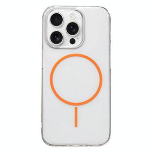 For iPhone 13 Pro Max Clear Color PC Thin Circle MagSafe Phone Case(Orange)