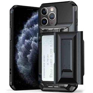 For iPhone 11 Pro Max Card Slot PC Hybrid TPU Combo Phone Case(Dark Grey)