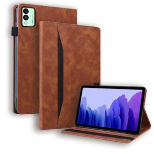 For Tecno Megapad 11 2024 Splicing Shockproof Leather Tablet Case(Brown)