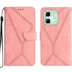 For Infinix Hot 50i 4G Stitching Embossed Leather Phone Case(Pink)