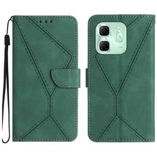 For Infinix Hot 50i 4G Stitching Embossed Leather Phone Case(Green)