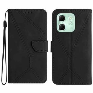 For Infinix Hot 50i 4G Stitching Embossed Leather Phone Case(Black)