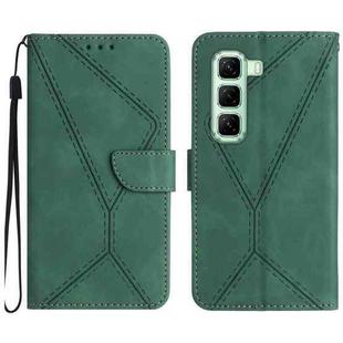 For Infinix Hot 50 Pro+ 4G Stitching Embossed Leather Phone Case(Green)