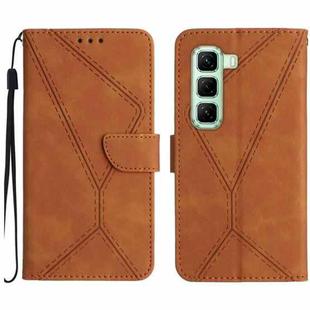 For Infinix Hot 50 4G Stitching Embossed Leather Phone Case(Brown)