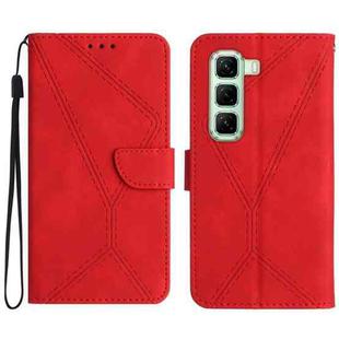 For Infinix Hot 50 5G Stitching Embossed Leather Phone Case(Red)