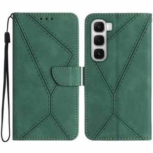 For Infinix Hot 60 4G / 60i 4G Stitching Embossed Leather Phone Case(Green)