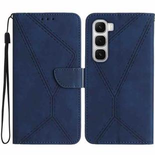 For Infinix Hot 60 4G / 60i 4G Stitching Embossed Leather Phone Case(Blue)