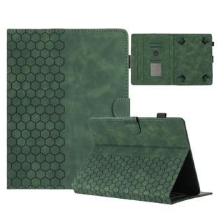 8 inch Honeycomb Embossed Leather Smart Tablet Case(Green)