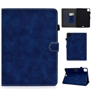 For iPad Air 2022 / 2020 10.9 Cowhide Texture Horizontal Flip Leather Case with Holder & Card Slots & Sleep / Wake-up Function(Blue)