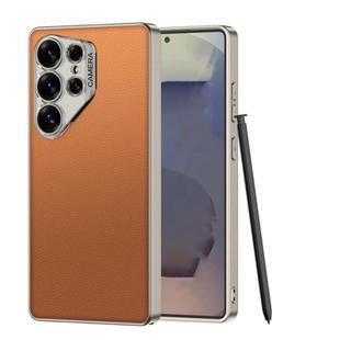 For Samsung Galaxy S23 Ultra 5G GKK Ruijie Leather Ultra-thin Phone Case, Not Included Pen(Orange)