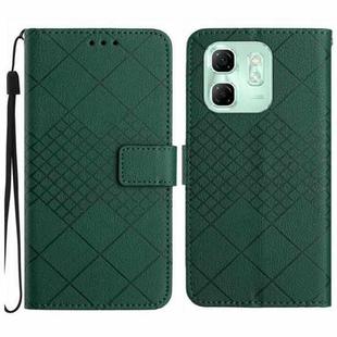 For Infinix Hot 50i 4G Rhombic Grid Texture Leather Phone Case(Green)