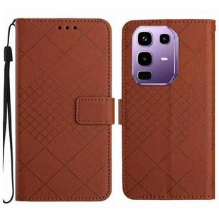 For Infinix Note 50 Pro 4G / Note 50 4G Rhombic Grid Texture Leather Phone Case(Brown)
