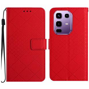 For Infinix Note 50s 5G Rhombic Grid Texture Leather Phone Case(Red)