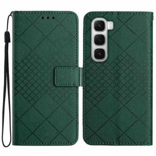For Infinix Hot 60 4G / 60i 4G Rhombic Grid Texture Leather Phone Case(Green)