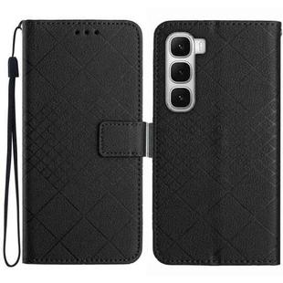 For Infinix Hot 60 4G / 60i 4G Rhombic Grid Texture Leather Phone Case(Black)