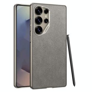 For Samsung Galaxy S24 Ultra 5G GKK Metal Paint Skin Feel Suede Full Coverage Phone Case(Grey)