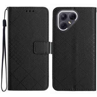 For Tecno Pova 7 5G Rhombic Grid Texture Leather Phone Case(Black)